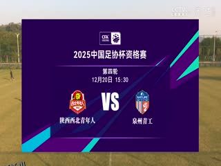 足协杯资格赛 陕西西北青年人VS泉州青工走走纺织 20241220 海报