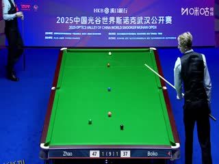 2025斯诺克武汉公开赛延期资格赛及64进32 赵心童5-3尤里安·博伊科 20250824 海报