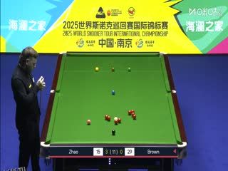 2025斯诺克国际锦标赛延期资格赛第一轮 赵心童6-1奥利弗·布朗 20251102 海报
