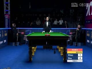 斯诺克玉山世界公开赛32进16 周跃龙5-4凯伦·威尔逊  20250225 海报