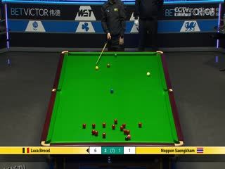 斯诺克威尔士公开赛32进16 诺鹏·桑坎姆2-4卢卡·布雷切尔 20250213 海报