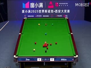 2025斯诺克西安大奖赛64进32 罗伯特·米尔金斯5-2赵心童 20251008 海报