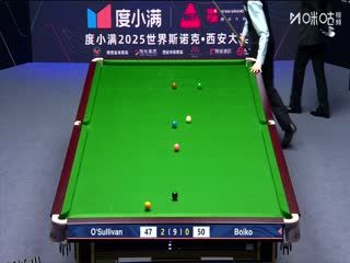 2025斯诺克西安大奖赛延期资格赛第一轮 罗尼·奥沙利文5-0尤里安·伯伊科 20251007 海报