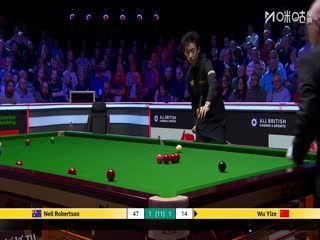 斯诺克英锦赛正赛16进8轮次 尼尔·罗伯逊6-1吴宜泽（秦正、庞卫国） 20251203 海报